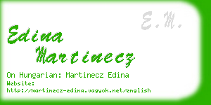edina martinecz business card